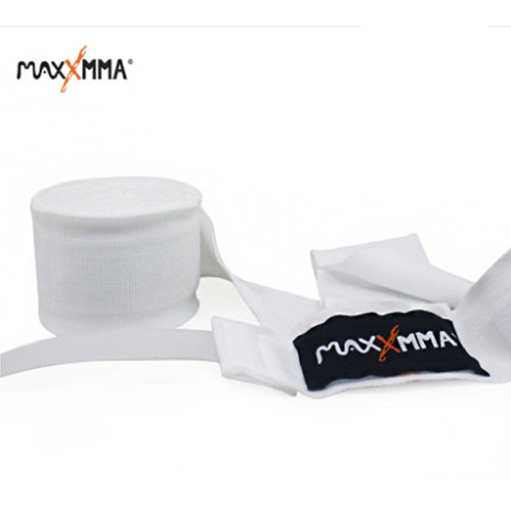 MaxxMMA 彈性手綁帶-白色一雙 (2.5m/3m/5m)