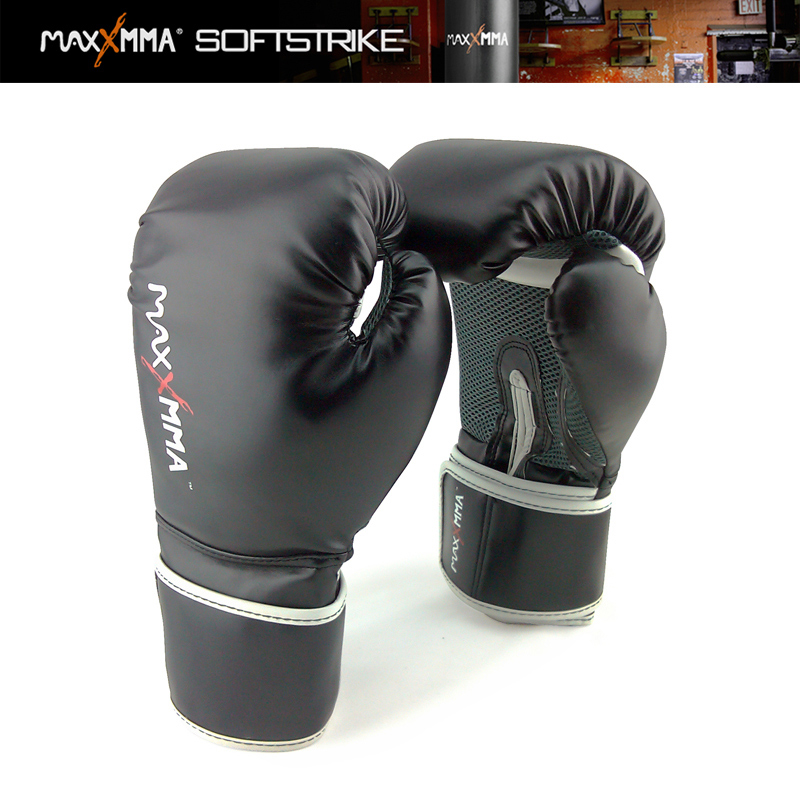 MaxxMMA 戰鬥款拳擊手套(黑)散打/搏擊/MMA/格鬥/拳擊