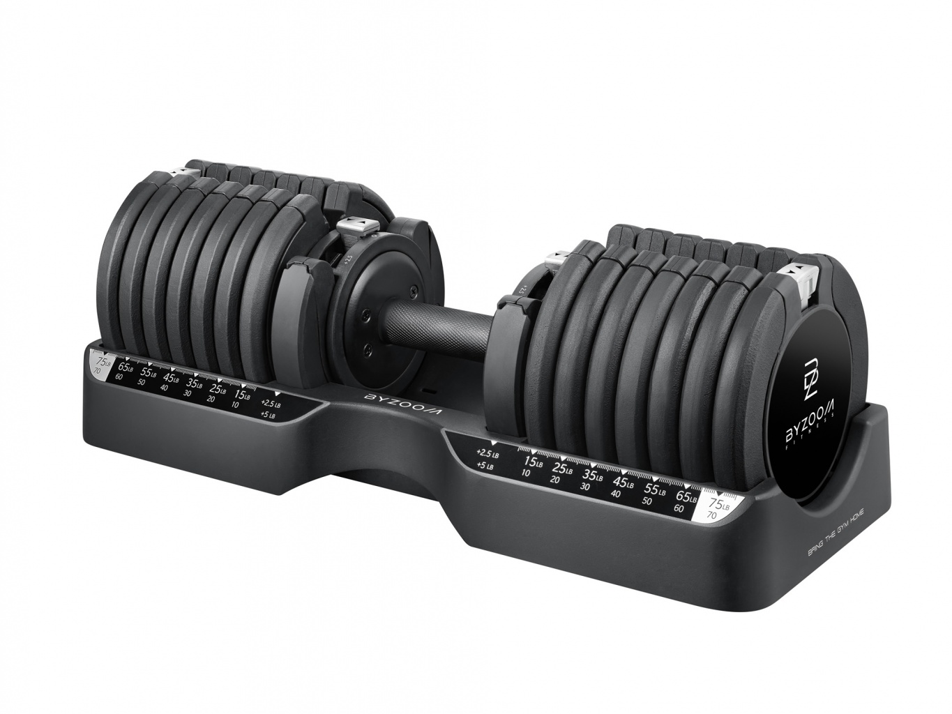 Byzoom 可調式啞鈴 34kg(75LB) 21段重量 黑