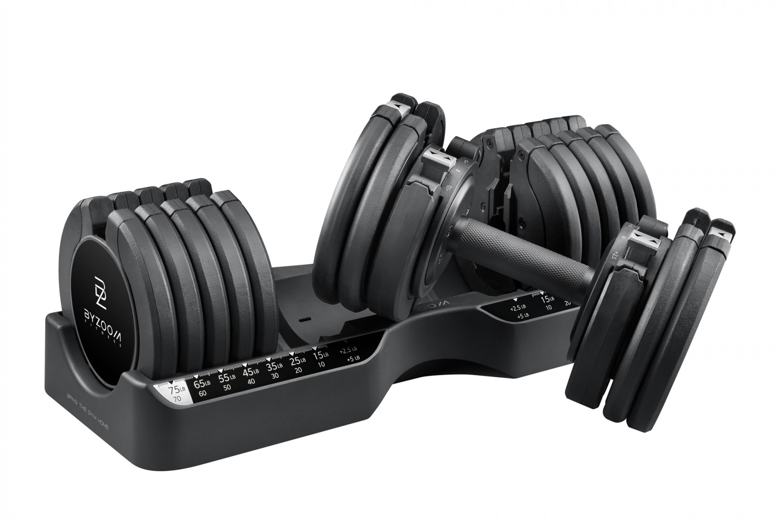 Byzoom 可調式啞鈴 34kg(75LB) 21段重量 黑