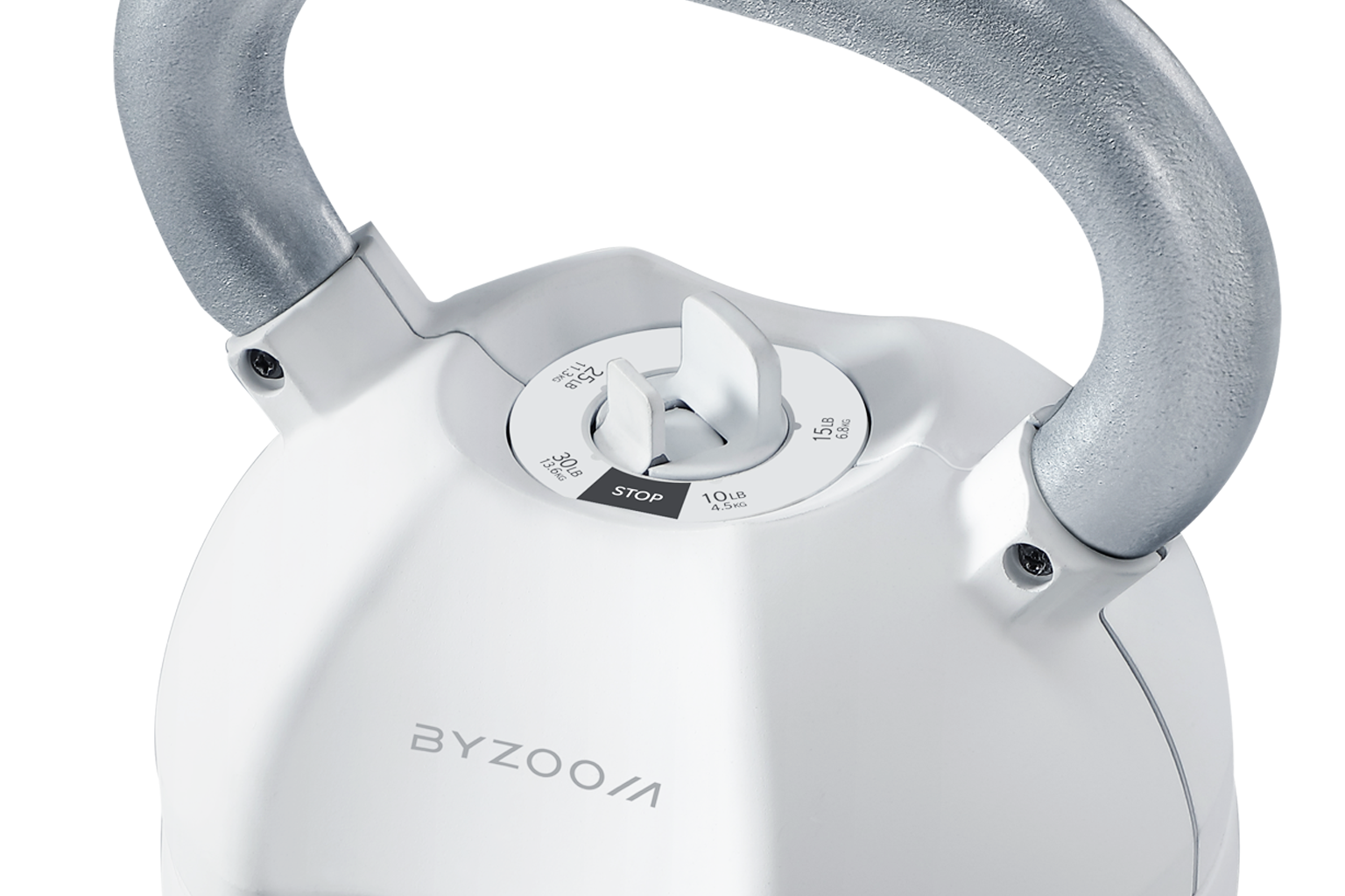 Byzoom 可調式壺鈴 13.6kg(30LB) 5段重量 白